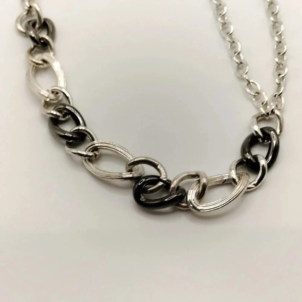 Dana Buchman Silver Tone Link Chain Lobster Clasp Necklace 18"
